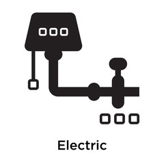 Electric icon isolated on white background