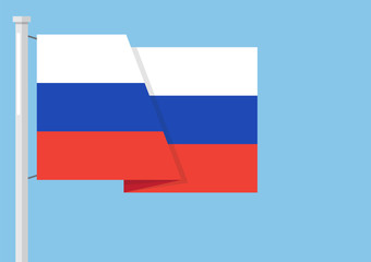 Russia flag with copyspace