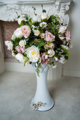 large vase with flowers for the interior