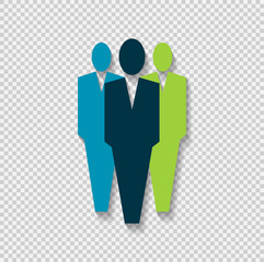 Office people icon,three men wearing a suits.