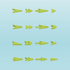 set the arrow design is isolated blue background