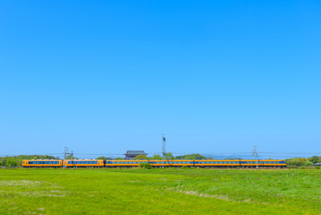 Fototapeta na wymiar 近鉄奈良線の風景