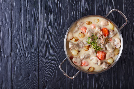 creamy veal stew or blanquette de veau