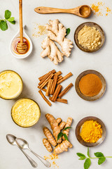 turmeric tea or golden turmeric latte