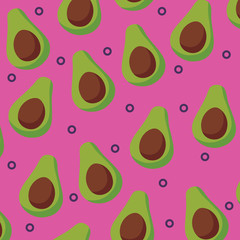 background of avocados pattern, vector illustration design