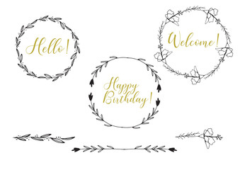 A collection of handmade sketches with plants