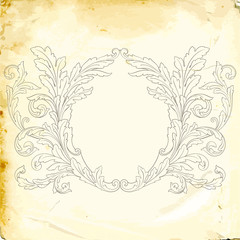 Vector baroque of vintage elements for design. 