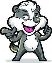 Badger Cool Mascot Design Vector