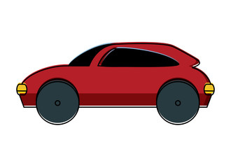 sport car icon over white background, vector illustration