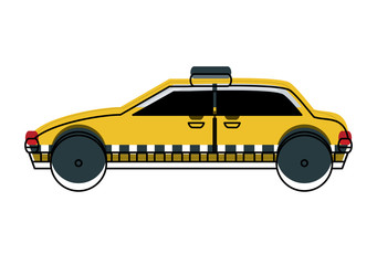 Fototapeta na wymiar taxi car icon over white background, vector illustration