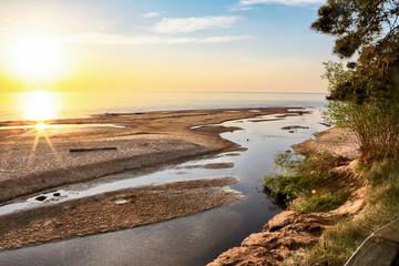 The beach Saulkrasti, located near the Latvian capital Riga 
