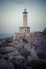 Lighthouse of Punta Nariga, Malpica, La Coruna, Spain.