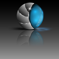 illustration of blue colorful sphere logo
