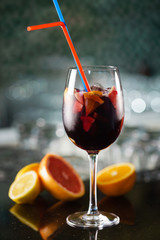 fruit cocktail in the bar