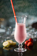 berry smoothie in glass