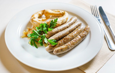 sausage and bretzel