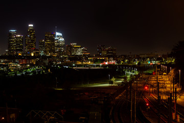 Fototapeta na wymiar Los Angeles Skyline_Urban Night