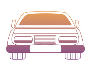 Obraz na płótnie Canvas car icon over white background, colorful design. vector illustration