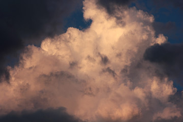 Fototapeta na wymiar dramatic view with storm clouds in the sky