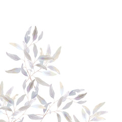 Watercolor elegant leaves