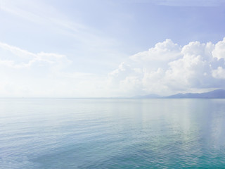 Naklejka na ściany i meble Blue sea with island and sky in Thailand