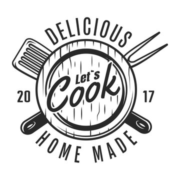 Vintage cooking tools badge