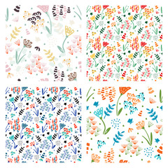 Seamless pattern with floral