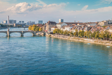 Fototapeta na wymiar Rhine river in Basel