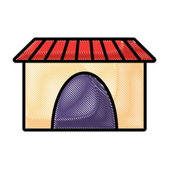 house icon over white background, vector illustration