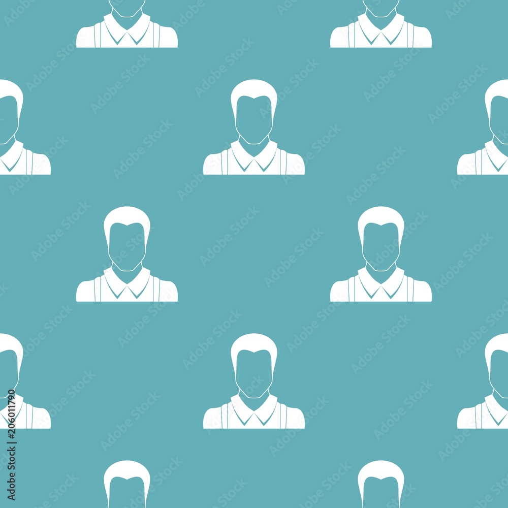 Poster worker avatar pattern vector seamless repeating for any web design