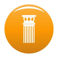 Ancient column icon. Simple illustration of ancient column vector icon for any design orange