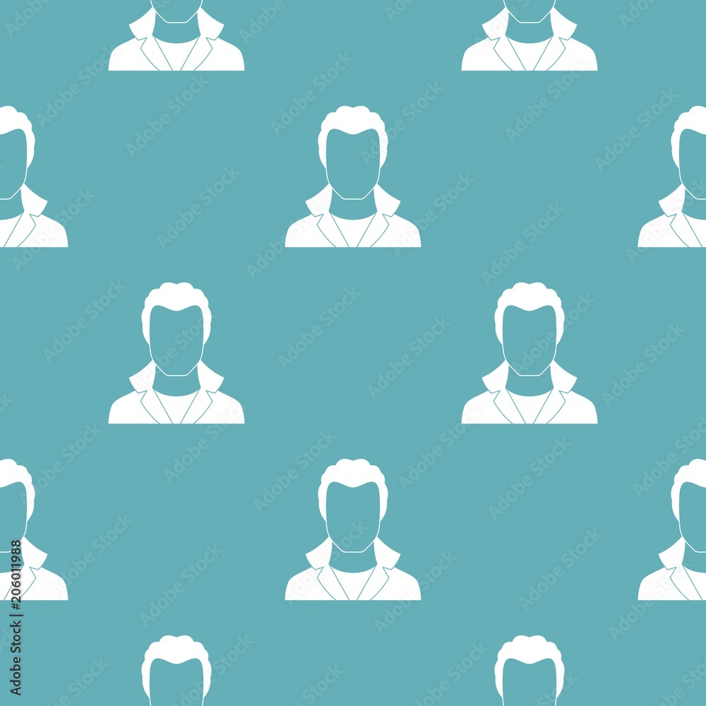 Poster new man avatar pattern vector seamless repeating for any web design