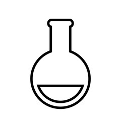 chemical flask icon. sign design on white background