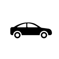 Fototapeta premium Car icon. Vector illustration isolated on white background