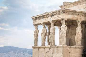 Obraz premium Sculptures in Acropolis Greece