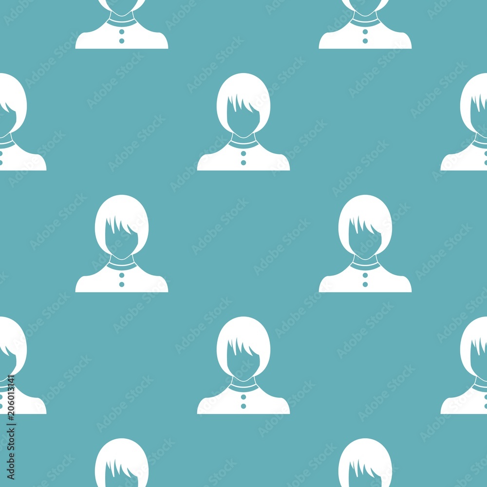 Poster girl user pattern vector seamless repeating for any web design