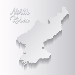 Obraz premium north korea map over white background, vector illustration