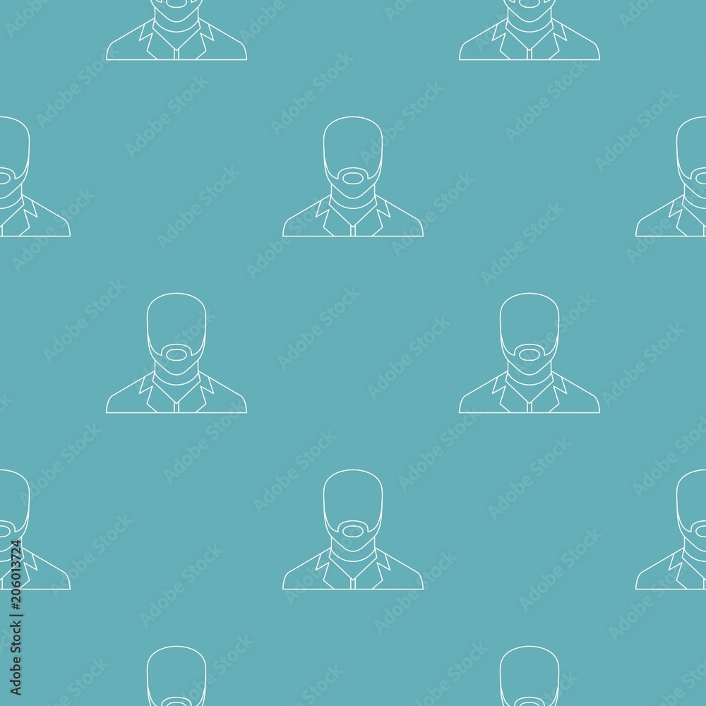 Poster man avatar pattern vector seamless repeating for any web design