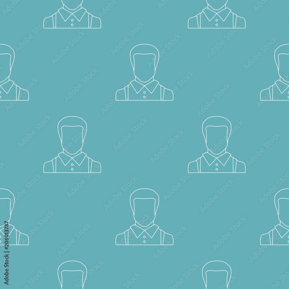 Poster man avatar pattern vector seamless repeating for any web design