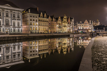 Fototapeta na wymiar Lights in Ghent Belgium