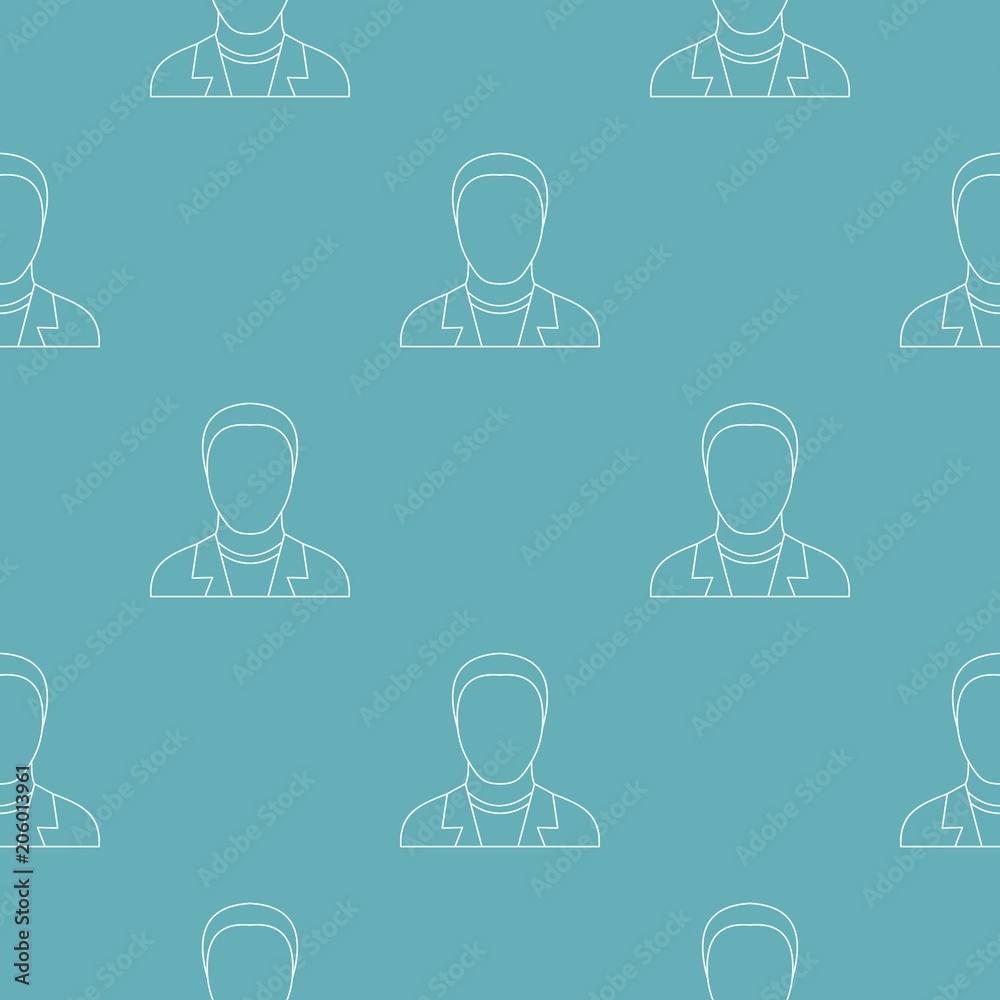 Poster man avatar pattern vector seamless repeating for any web design