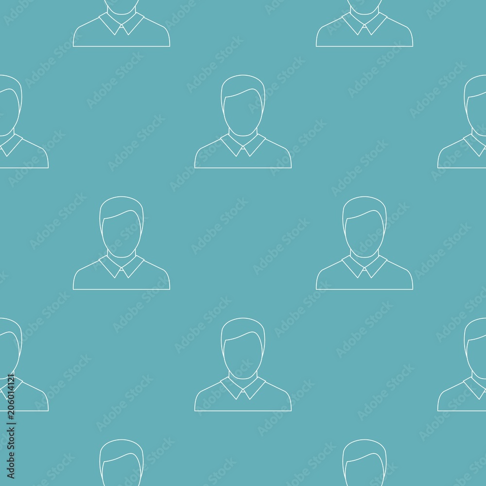Poster man avatar pattern vector seamless repeating for any web design