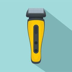 Electric beard razor icon. Flat illustration of electric beard razor vector icon for web design