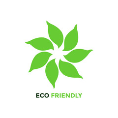 leaf tree flower eco friendly logo icon symbol vector design illustration