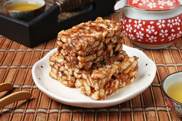 Chinese traditional dessert - Caramel treats , Sachima 