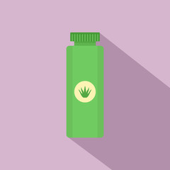 Aloe vera tube icon. Flat illustration of aloe vera tube vector icon for web design