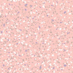 Terrazzo floor marble seamless hand crafted pattern. Traditional venetian material. Small parts of granite and quartz rocks and sprinkles mixed.Abstract vector background for architecture designs