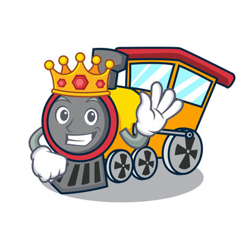 recommend clip art: King train mascot cartoon style