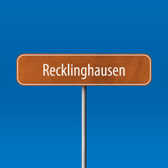 Recklinghausen Town sign - place-name sign