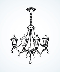 Chandelier. Vector drawing